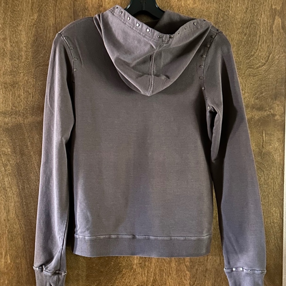 Vertigo Paris Brown Studded and Embroidered Top with Hoodie, Size M - Picture 15 of 16